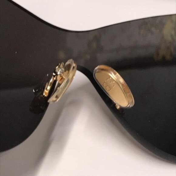New Authentic Balenciaga BB0122S 004 Black Shield Sunglasses - Picture 8 of 11